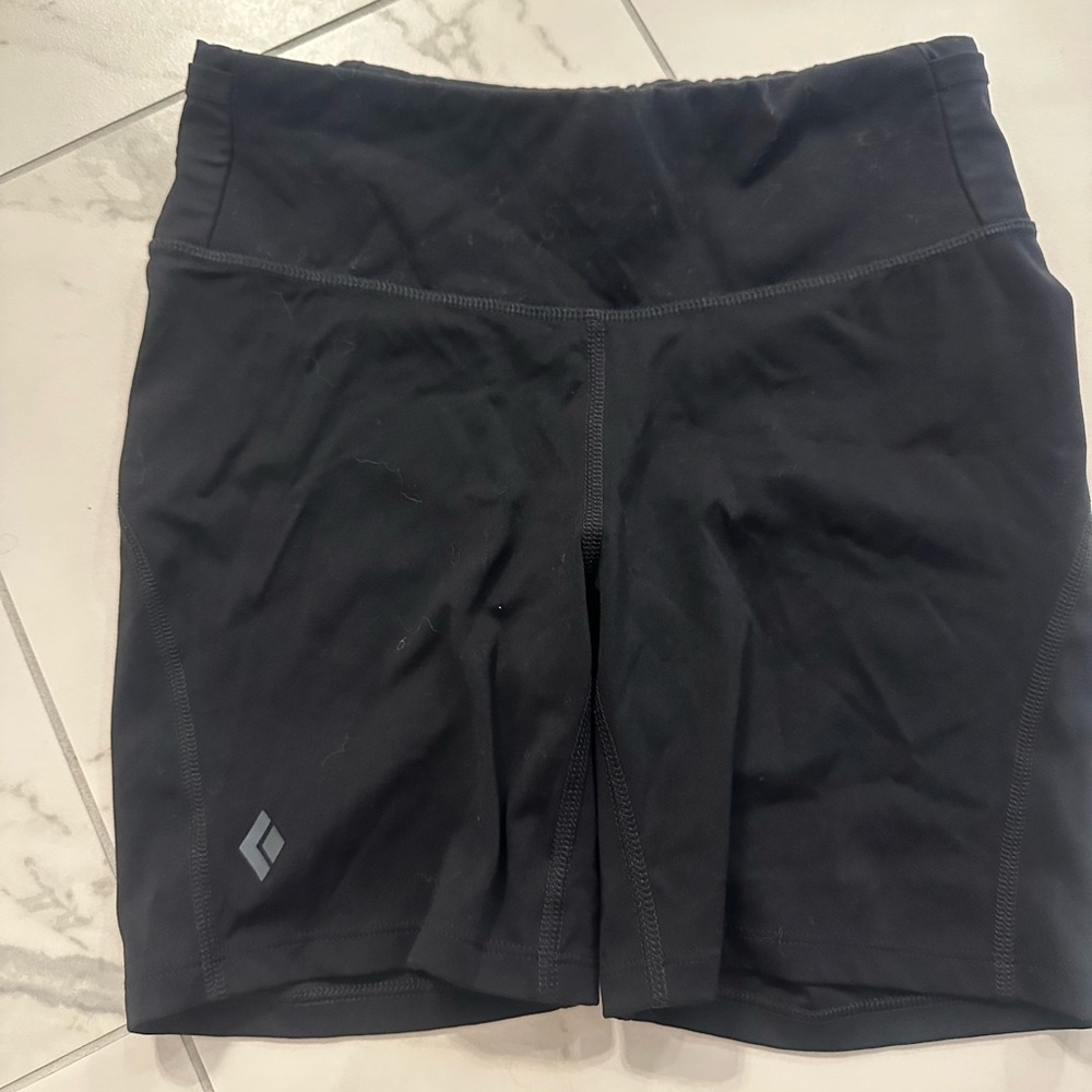 Black Diamond Women's Black Bike Shorts with Reflective Logo